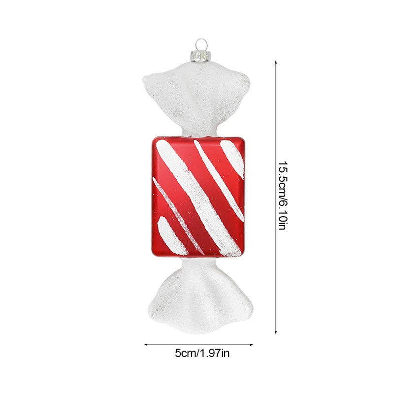 Big Christmas Lollipop Red Candy Cane Pendants Xmas Tree Hanging Ball Ornaments 2024 Christmas Decoration For Home New Year Gift