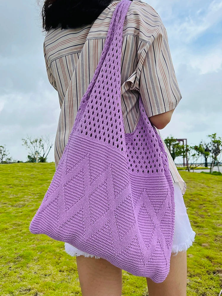 Solid Color Hobo Bag