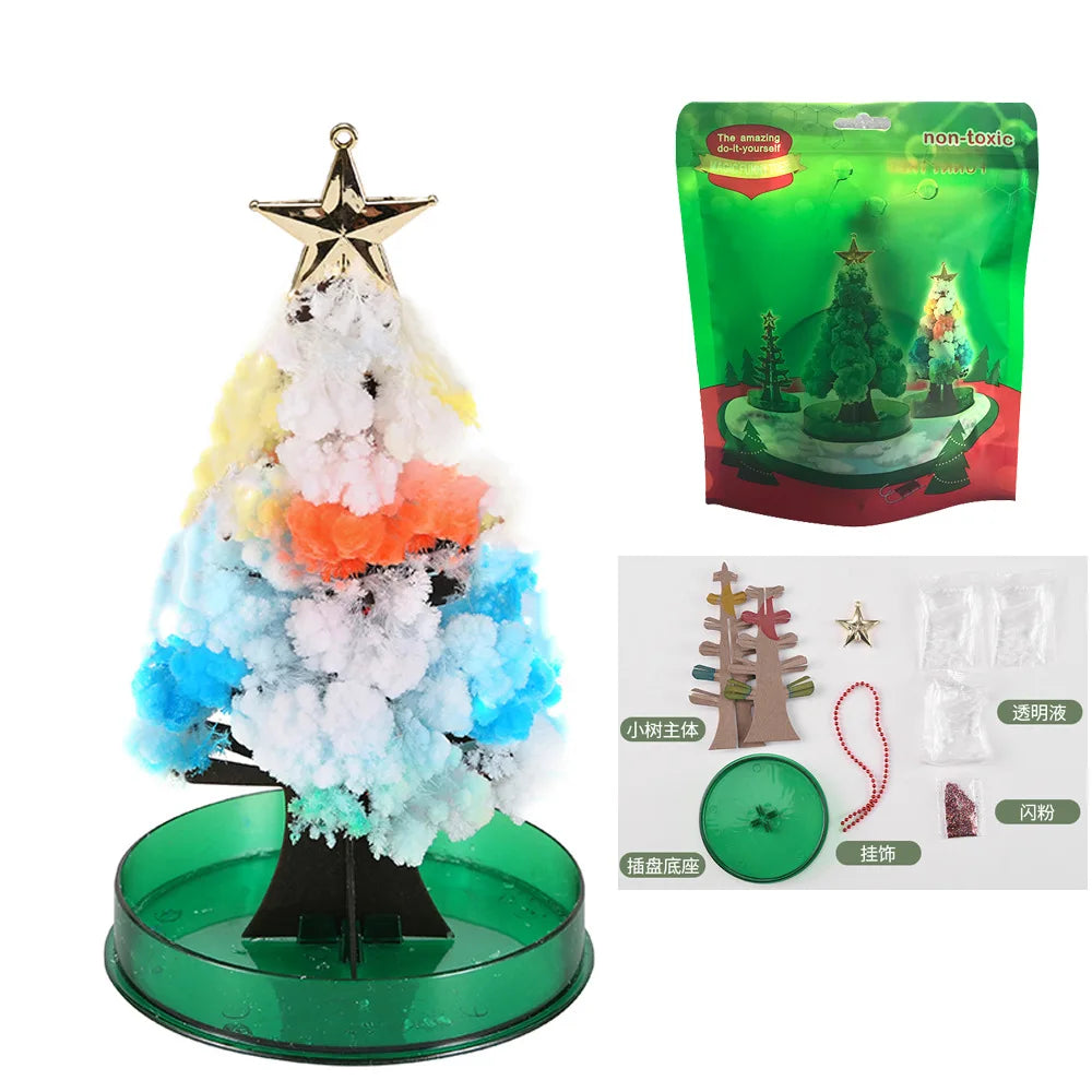 1pc Christmas Magic Crystal Tree Creative Science Experiment Christmas Tree Perfect Christmas Gift Childlike Surprise Fun Gift