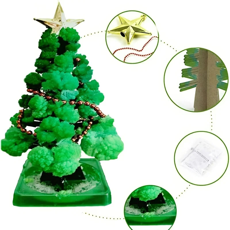 1pc Christmas Magic Crystal Tree Creative Science Experiment Christmas Tree Perfect Christmas Gift Childlike Surprise Fun Gift