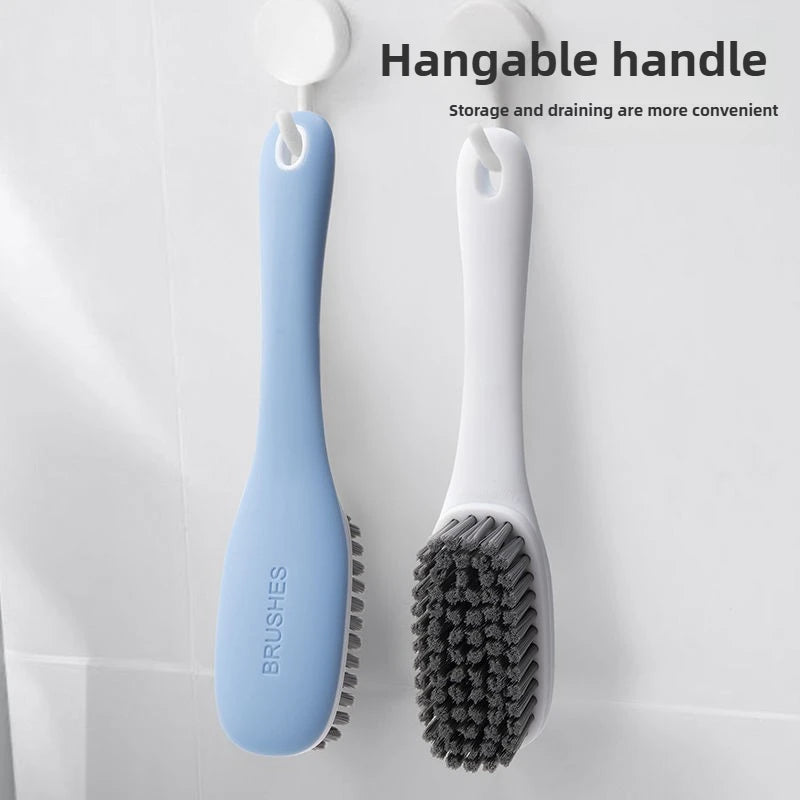 Laundry Stain Brush with 2X Shoe Scrubbing and Ergonomic Grip Multi Purpose Cleaning Tool for Fabric Clothes Bathroom Supplies