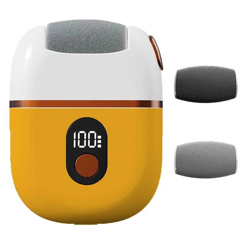 1 PCS Electric Foot Grinder Rechargeable Thick Leather Polishing Foot Grinder and 2 Different Thickness Grinding Heads