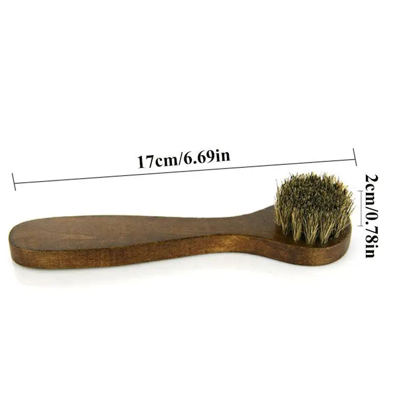 Pig Bristles Shoe Brush For Slippers sneaker brush Shoes Cleaning Brushes Boot Brush Cleaner Wood Handle Useful cepillo zapatos