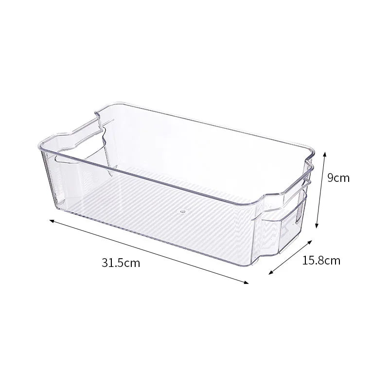 Transparent Refrigerator Storage Box Vegetable Fruit Organizer Fridge Clear Container for Kitchen Food Drinks Storage