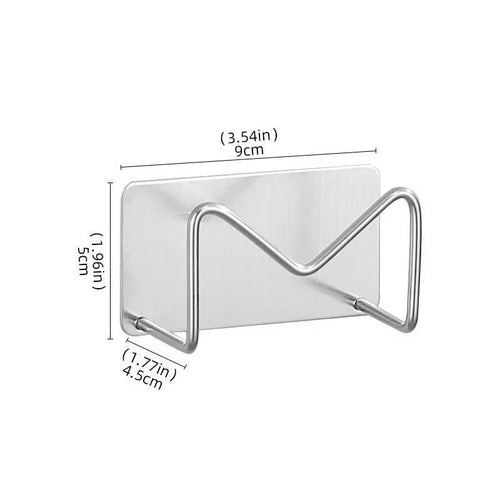 1 Pcs Stainless Steel Sink Sponges Holder Kitchen Self Adhesive Drain Drying Shelf Kitchen Accessories Storage Holder Wall Hooks