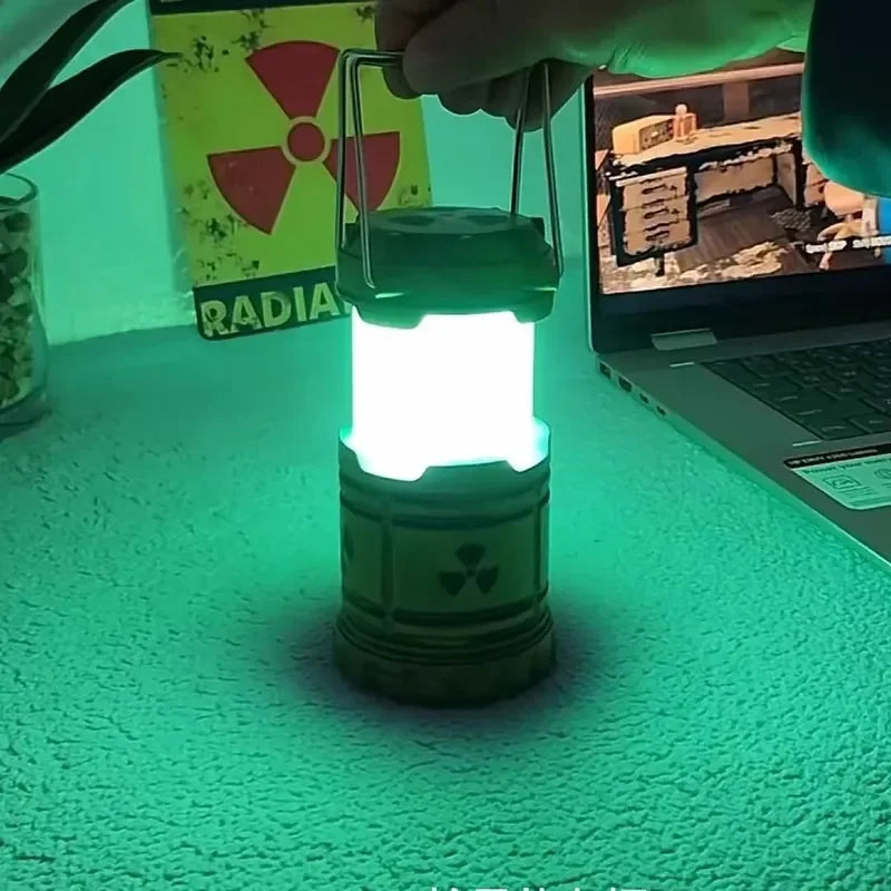 Mini Simulation Nuclear Reactor Lantern Gift Handheld Camping Light Halloween Gift Night Lamp Home Decor Glow in Dark Ornaments