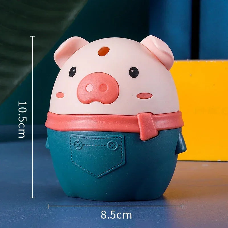 Cute Cartoon Piggy Toothpick Holder Automatic Toothpick Dispenser Holder Restaurant Table Decor Daily Use Toothpick Dispenser