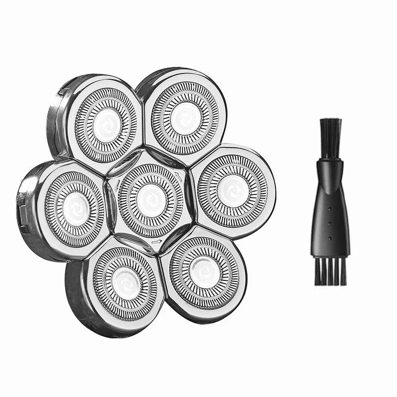 Mens 7 Blade Razor Replacement Shaving Heads Floating Washable Electric 7D Shavers Trimmers Kit Cutter Blades