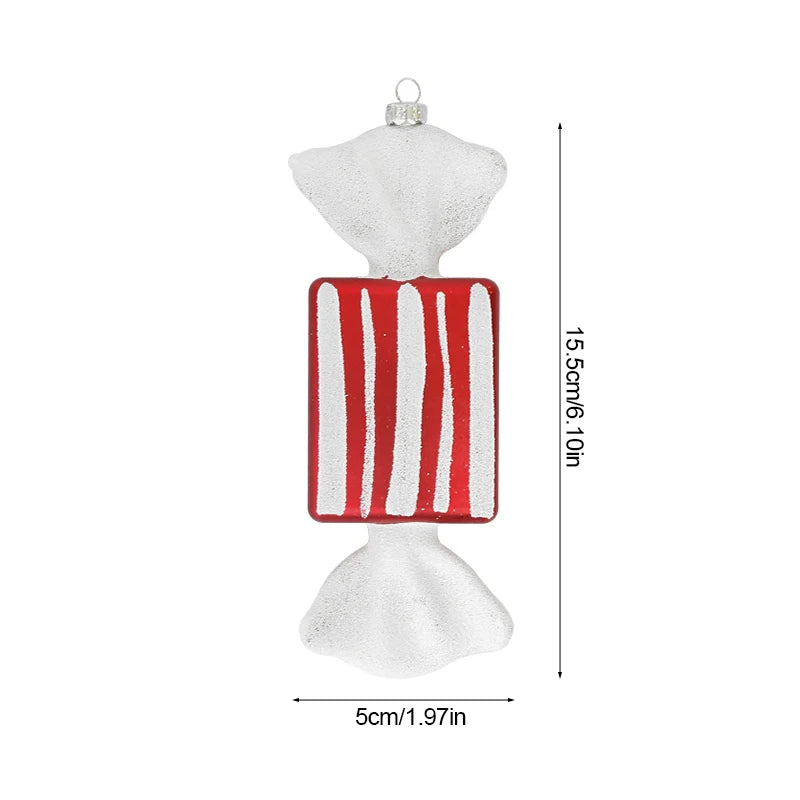 Big Christmas Lollipop Red Candy Cane Pendants Xmas Tree Hanging Ball Ornaments 2024 Christmas Decoration For Home New Year Gift