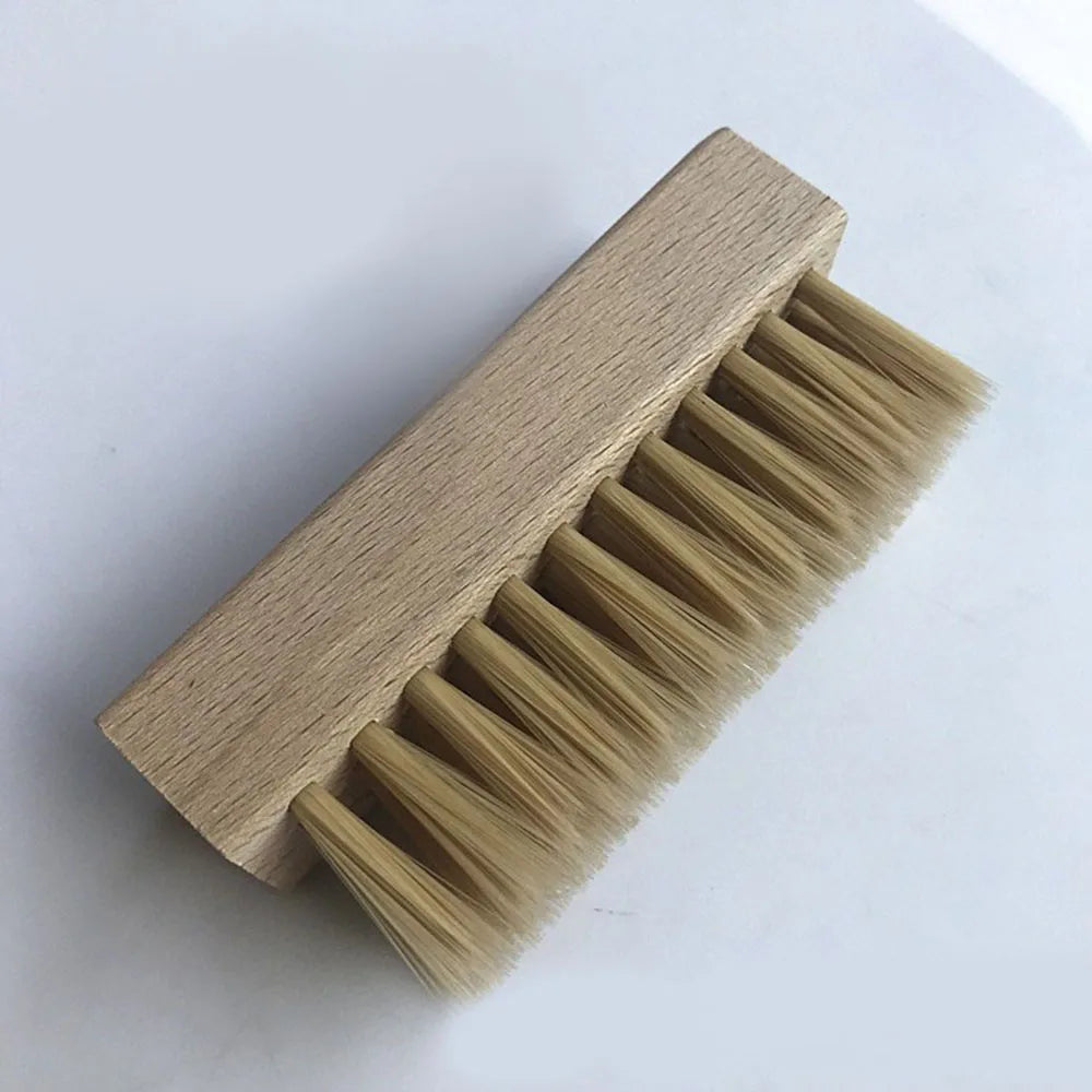 Pig Bristles Shoe Brush For Slippers sneaker brush Shoes Cleaning Brushes Boot Brush Cleaner Wood Handle Useful cepillo zapatos