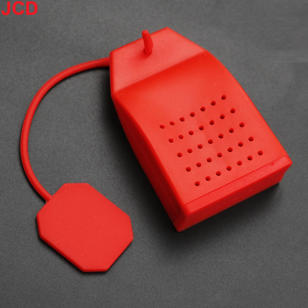 JCD Silicone Tea Infuser Bag Reusable Safe Loose Leaf Tea Bags Strainer Filter for Tea Drinker Utensils Random Color