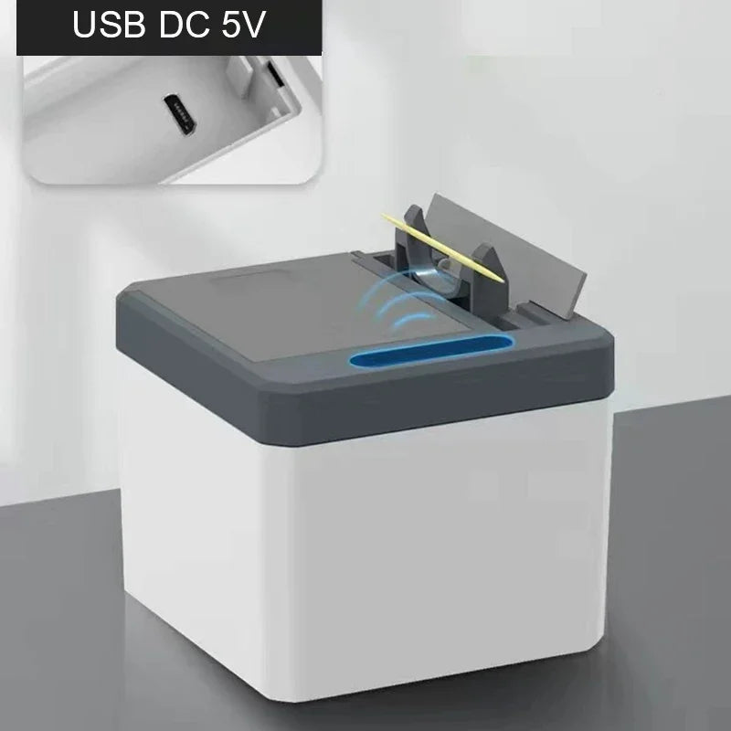 5V Automatic Toothpick Dispenser Infrared Sensor Smart Toothpick Holder USB Charge Toothpick Box Home Restaurant Supplies