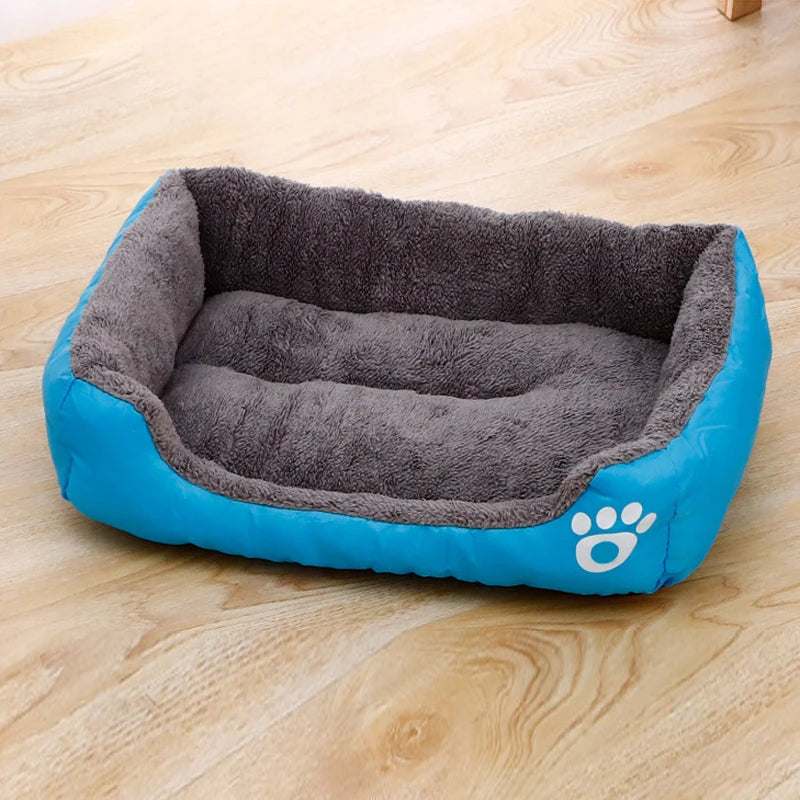 Plush Black Dog Bed