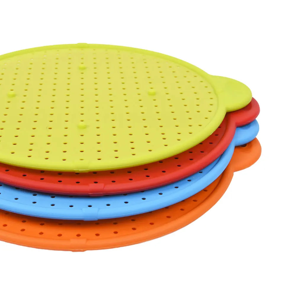 Silicone World Silicone Splash-Proof Net Oil-Proof Splash Cover Pot Pad Steamer Pad Pot Lid Water Filter Strainer Kitchen Tools
