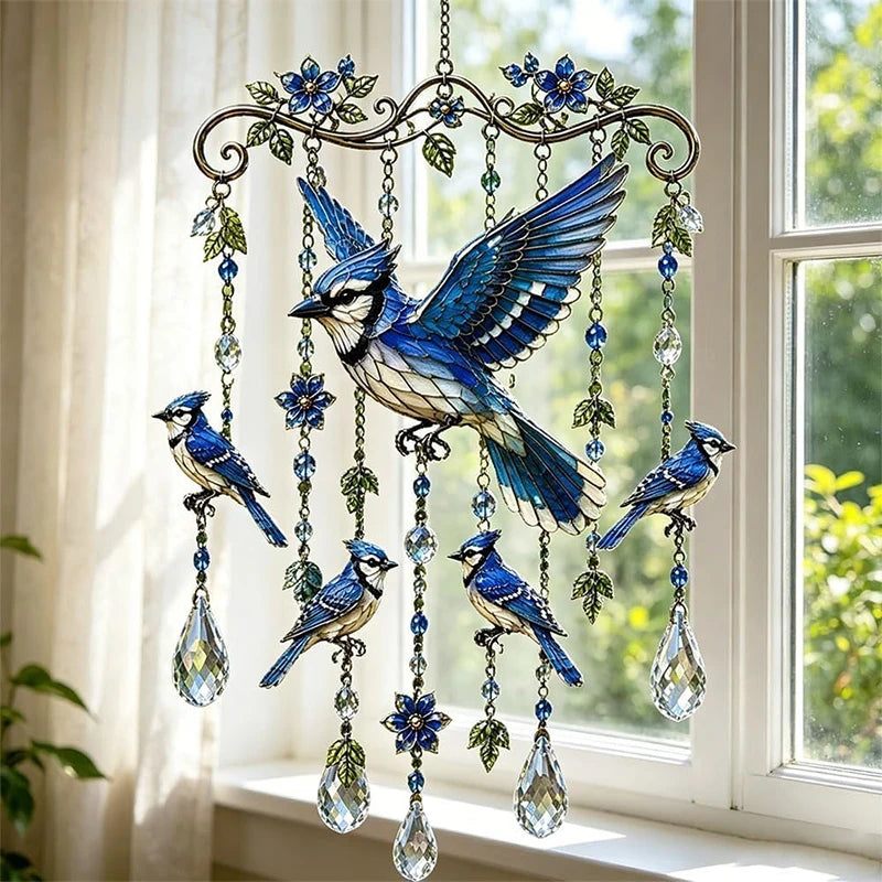 Beautiful Hummingbird Wind Chime Metal Garden Pendant Hanging Bird Sculpture Home Decor Outdoor Courtyard Ornaments Unique Gift