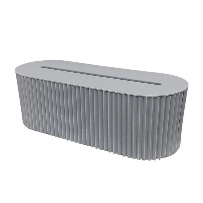 1pc Cable Storage Box With Lid For Office, High Capacity Cord Organizer, Space Saving Desktop Socket Cable Management Box