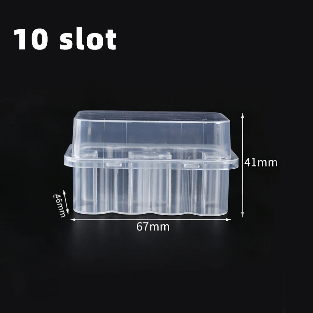 Peptide Storage Box 2/10Slot Penicillin Bottle Case for Fridge Organizer Portable 3ml Glass Vials Microtube Secure Holder  Boxes