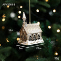 2025 Christmas Tree Ornaments Gold Plastic Elk Unicorn Angel Snowflake Hanging Pendants 2026 New Year Home Decoration Kids Gift