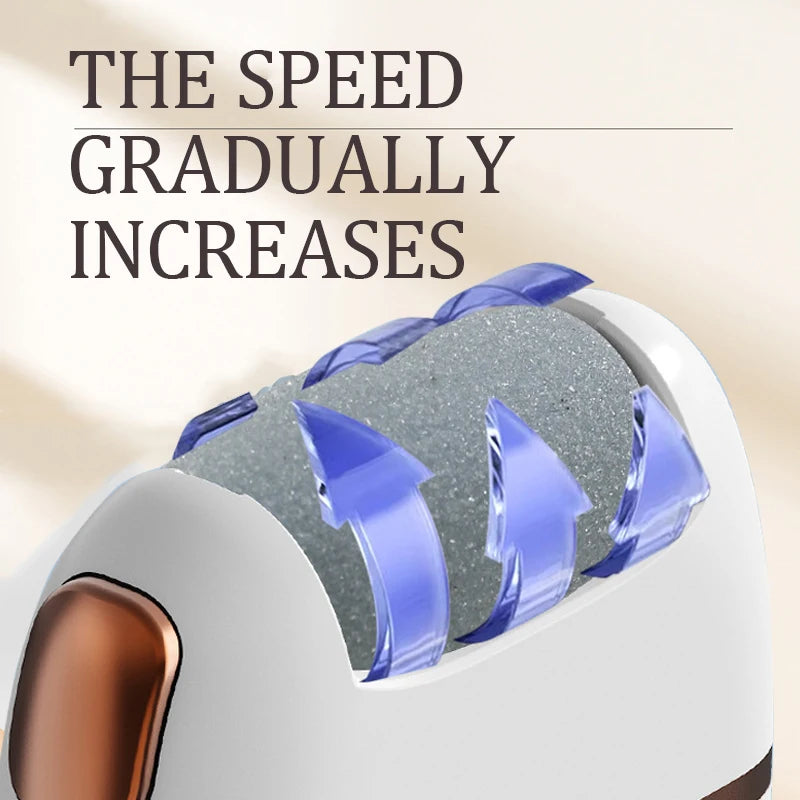 1 PCS Electric Foot Grinder Rechargeable Thick Leather Polishing Foot Grinder and 2 Different Thickness Grinding Heads