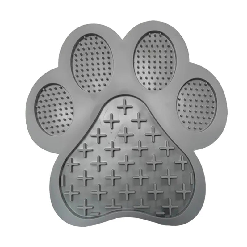 Dog Paw Silicone Pet Licking Mat Pet Slow Food Tray Dog Bath Distraction Silicone Dog Suction Cup Food Guard Training