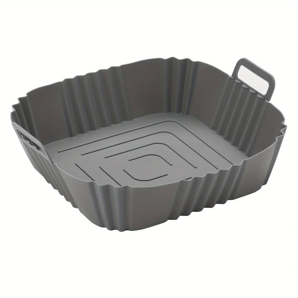 1pc of 16cm silicone air fryer oven baking plate pizza fried chicken silicone basket reusable air fryer liner accessory
