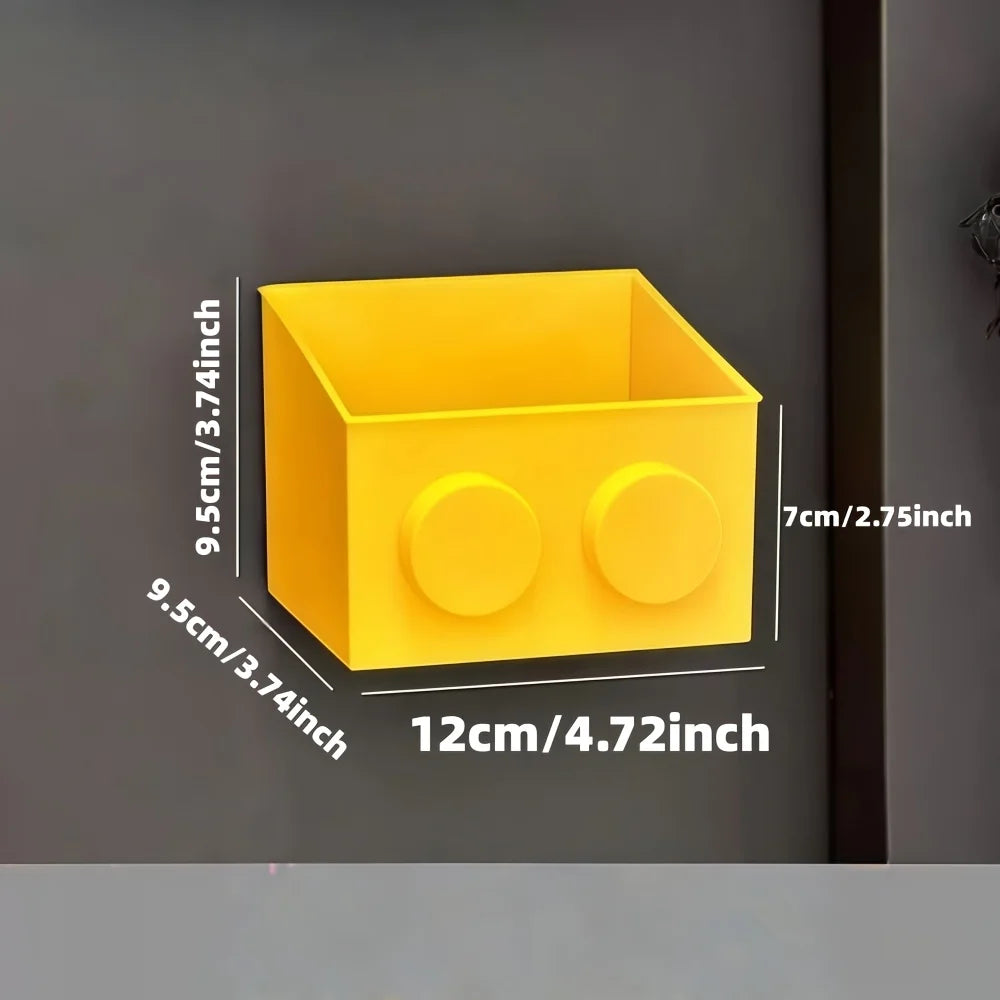 1pc Magnetic Basket Organizer for Fridge -Like ABS Plastic Storage Box, No Drill Design for Kitchen Counter,Holds Up to 3.5Lbs