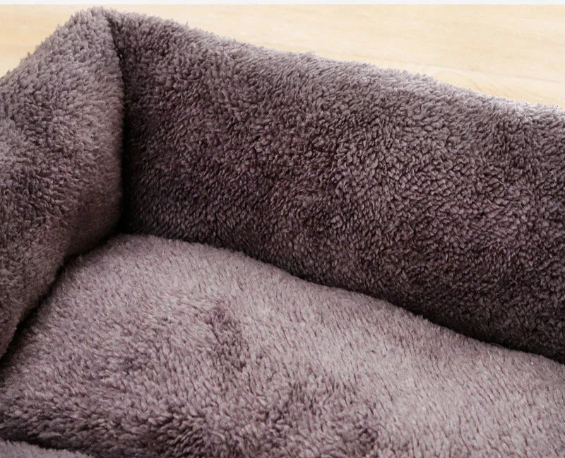 Plush Black Dog Bed