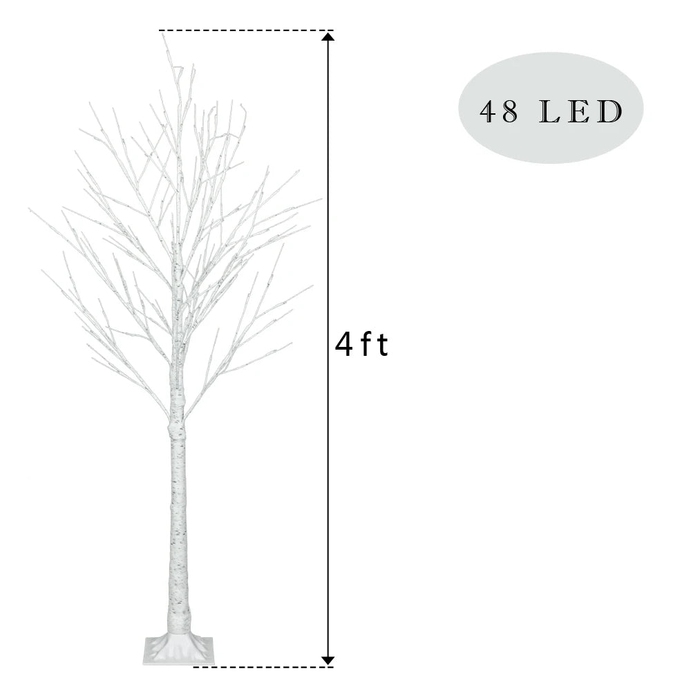 4ft Snowflake Christmas Tree – White PVC, Sturdy Metal Base, Space-Saving, Easy Assembly, for Home, Office, Holiday Party Decor – Festive, Durable, Warm Atmosphere