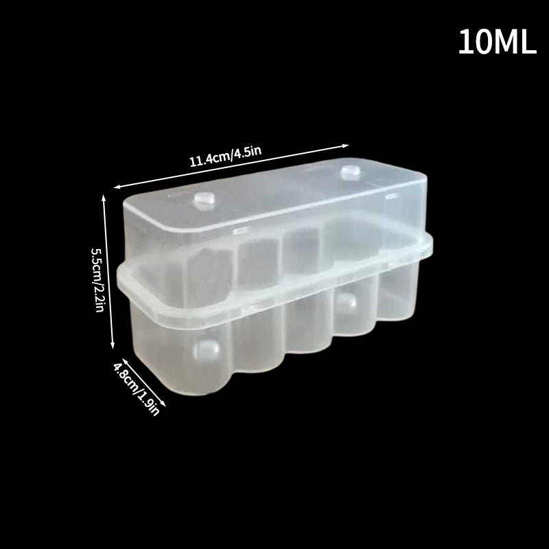 3/5/7/10mL Vial Storage Case Mini Vial Storage Box Transparent Storage Case Peptide Vial Organizer Refrigerator Organizer