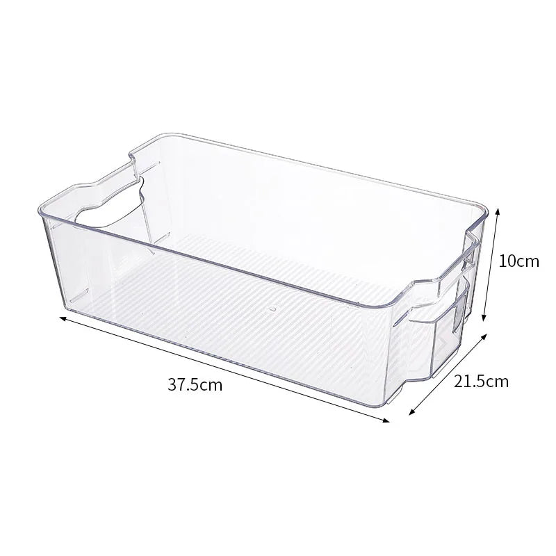 Transparent Refrigerator Storage Box Vegetable Fruit Organizer Fridge Clear Container for Kitchen Food Drinks Storage