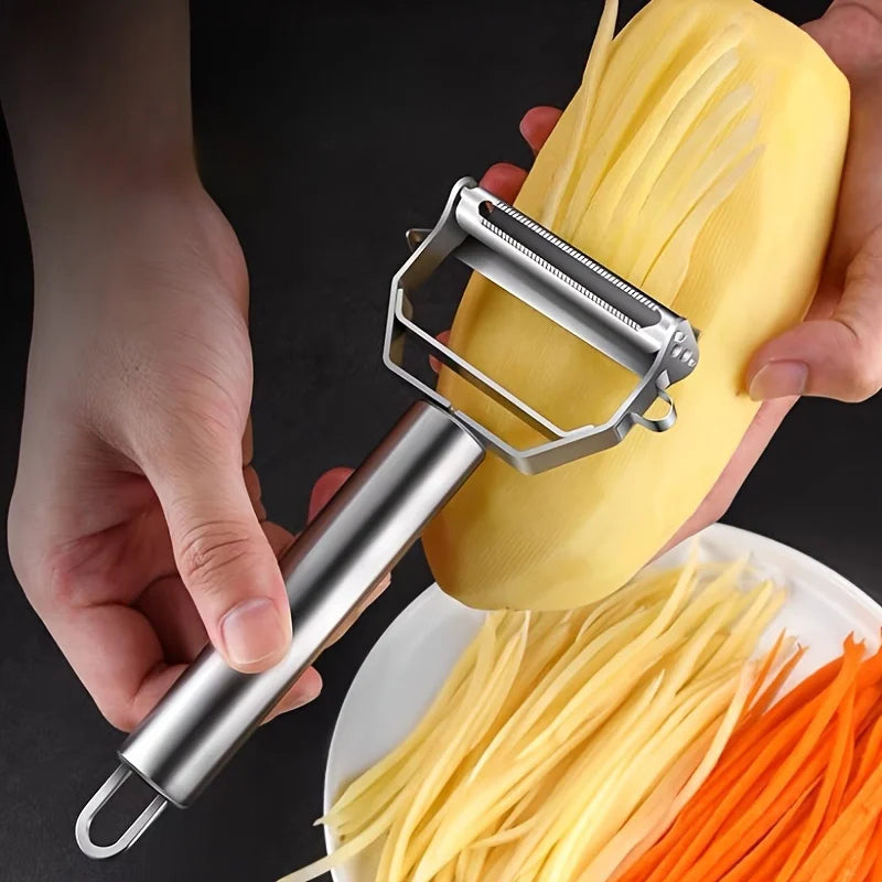 4in1 Peeler Multifunction Grater Julienne Peeler Vegetable Fruit Peeler Stainless Steel Shredder Kitchen Tool For Home Kitchen