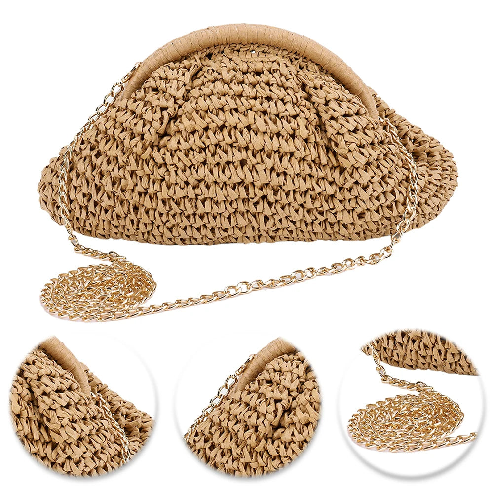 Women Straw Crossbody Bag