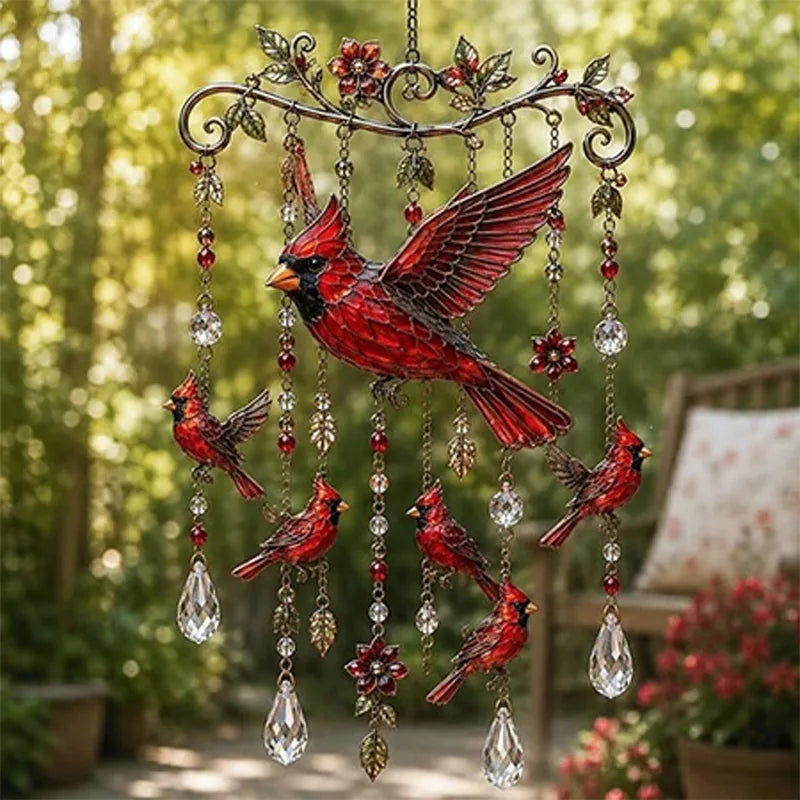 Beautiful Hummingbird Wind Chime Metal Garden Pendant Hanging Bird Sculpture Home Decor Outdoor Courtyard Ornaments Unique Gift