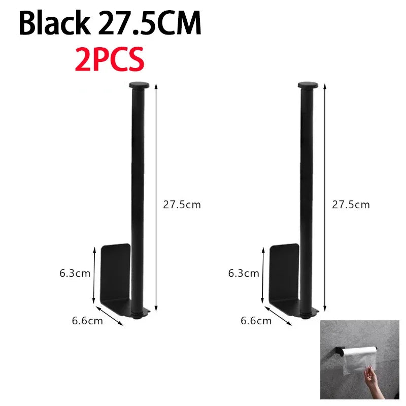 Kitchen Towel Holder Stainless Steel Paper Towel Holder Under Sink Organizer Lengthen Storage Rack Sink Accessories SNJ007