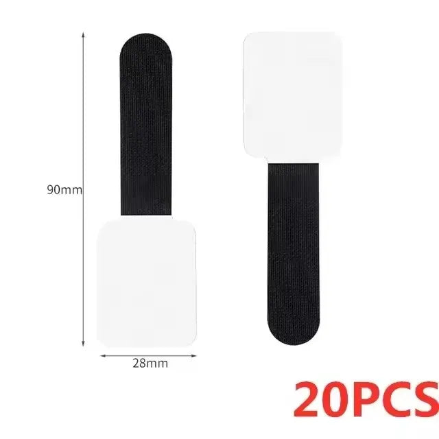 Adhesive Cable Clips - No-Residue Flexible Cord Organizers with Strong Adhesion for Desk Wall Home & Office Use - Portable Wire