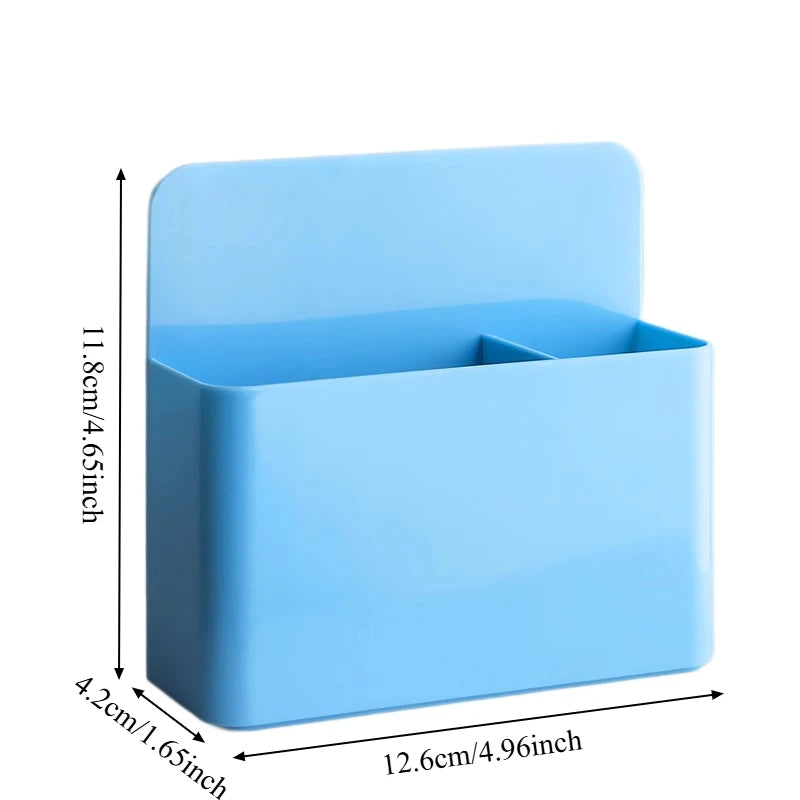 Magnetic Refrigerator Storage Box, Plastic Organizer Box, With Marker Pen Holder, Refrigerator Office Supplies