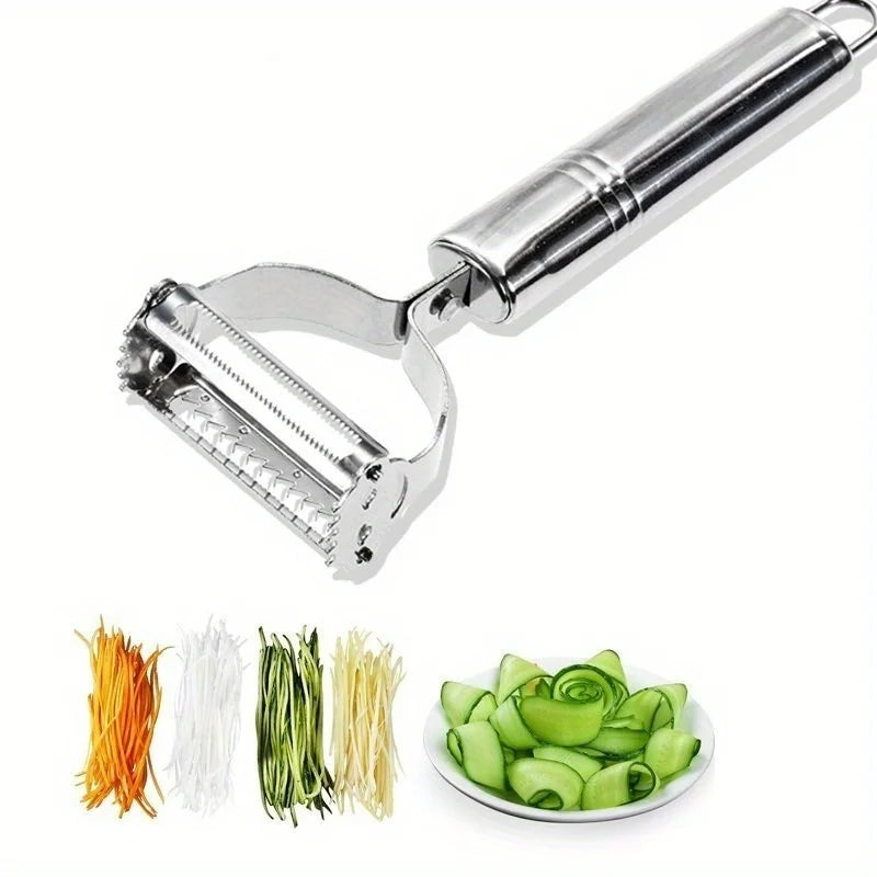 4in1 Peeler Multifunction Grater Julienne Peeler Vegetable Fruit Peeler Stainless Steel Shredder Kitchen Tool For Home Kitchen