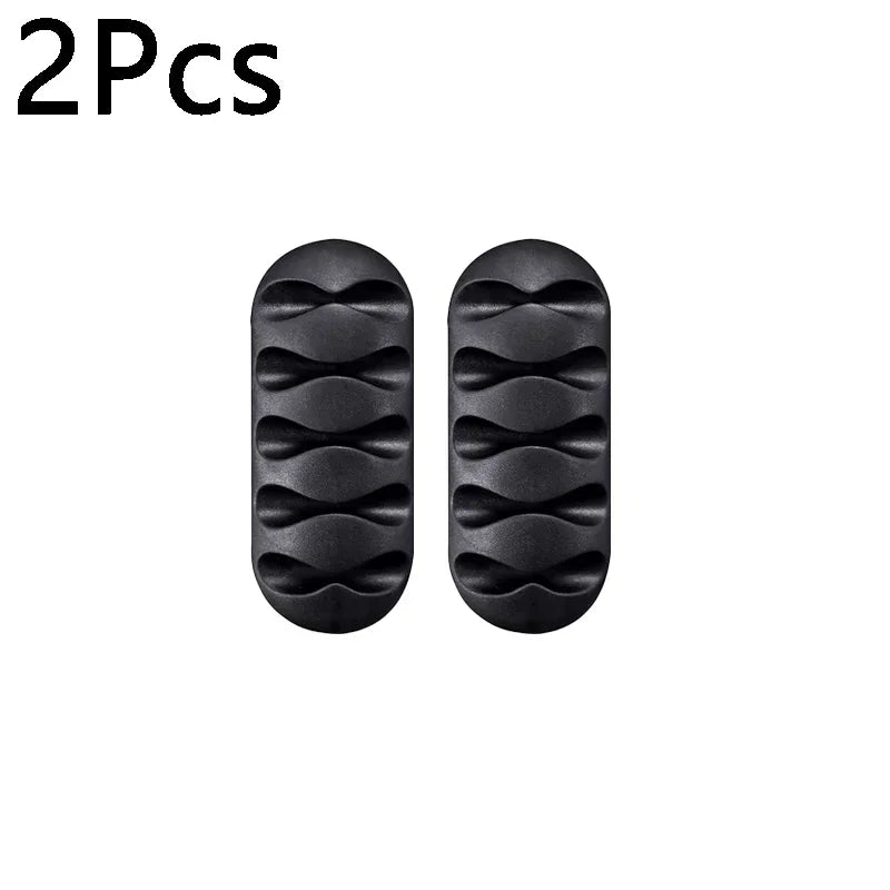 Self Adhesive Cable Clips Silicone USB Cable Organizer USB Charging Cable Winder Office Desktop Management Clips Cables Holder