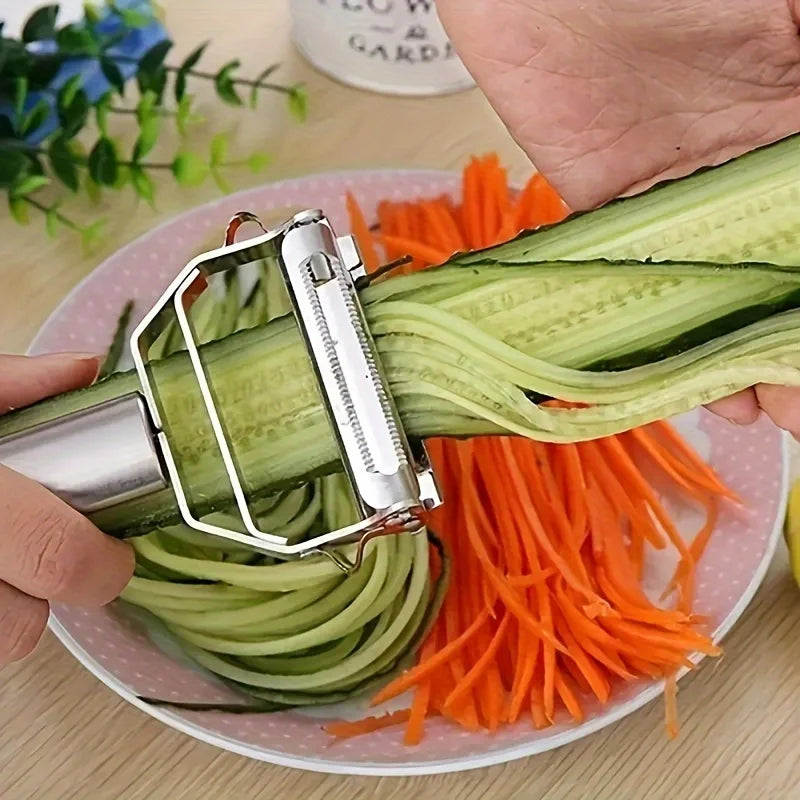 4in1 Peeler Multifunction Grater Julienne Peeler Vegetable Fruit Peeler Stainless Steel Shredder Kitchen Tool For Home Kitchen
