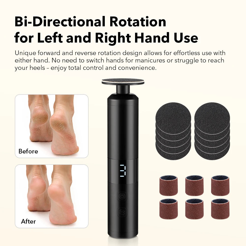 Electric Foot Callus Grinder Rechargeable Foot Predicure Grinding Machine Professional Foot File Sander Heels Dead Skin Remover