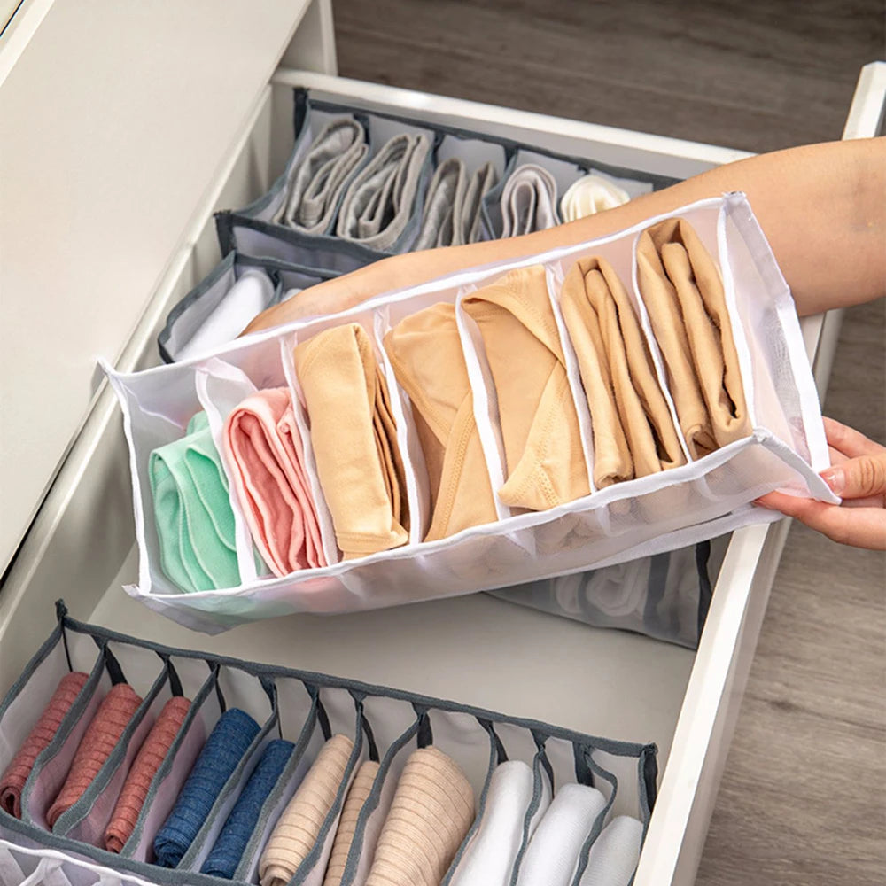 Wardrobe Closet Cabinet Organizers Underwear Bra Socks Panty Storage Boxes Home Organization Drawer Divider Home Dormitory
