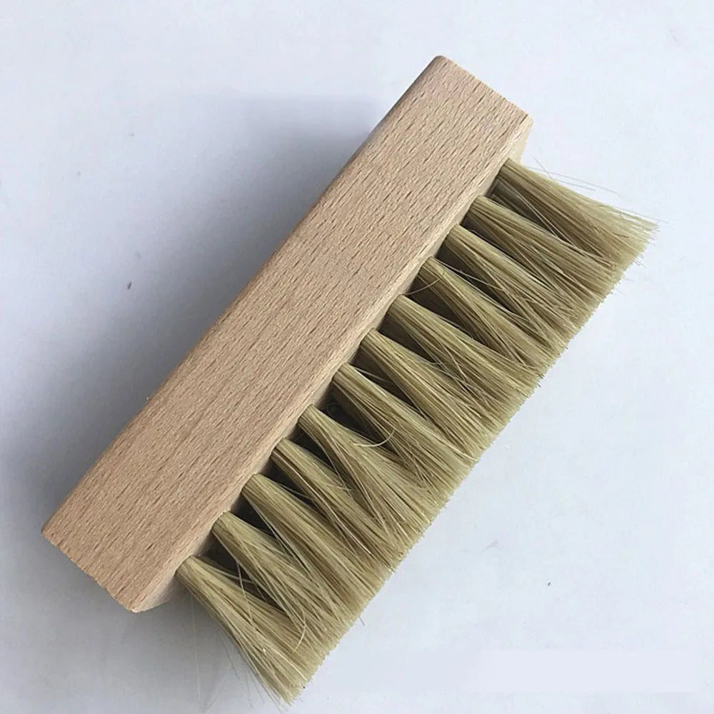 Pig Bristles Shoe Brush For Slippers sneaker brush Shoes Cleaning Brushes Boot Brush Cleaner Wood Handle Useful cepillo zapatos