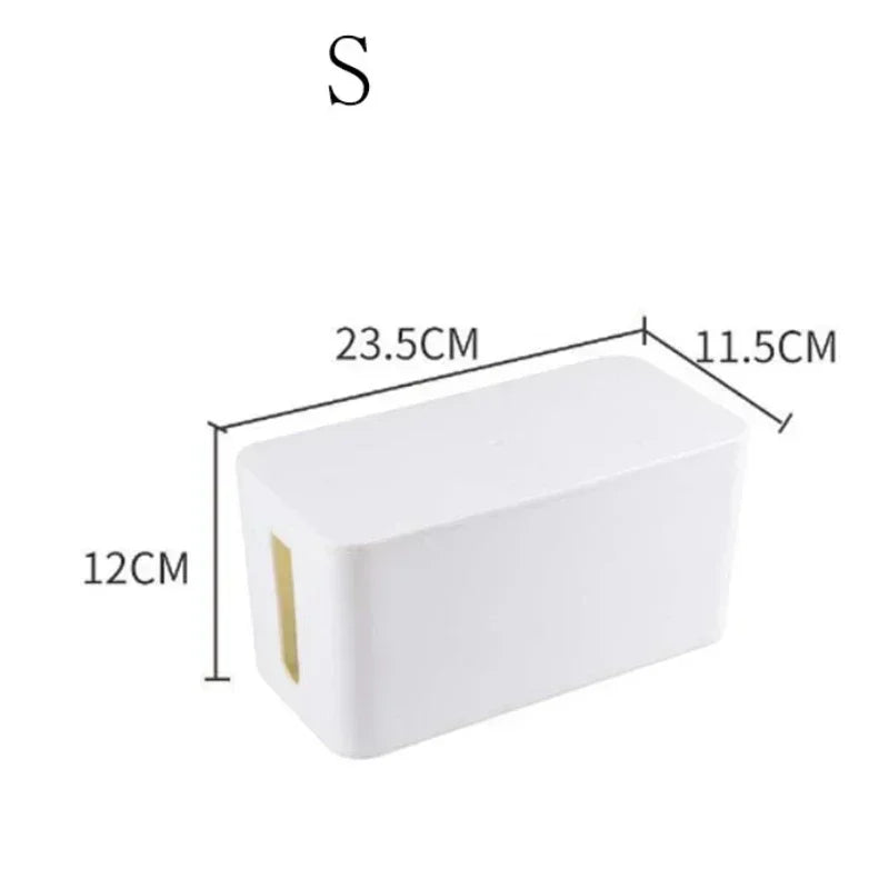 Cable Storage Box Desktop Power Strip Storage Box Dustproof Socket Storage Box Home Wire Case Wire Management Cable Organizer