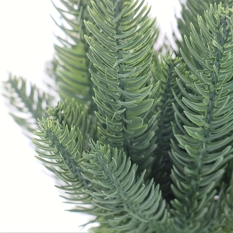 100pcs 10.6inch Realistic Pine Branches - Flexible, Natural Look, Suitable for Weddings, Bedrooms, And Living Rooms