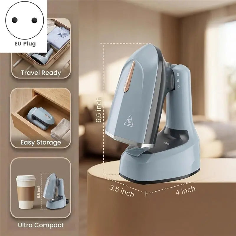 A97G Foldable Travel Steamer For Clothes,1500W Fast Heat-Up EU Plug
