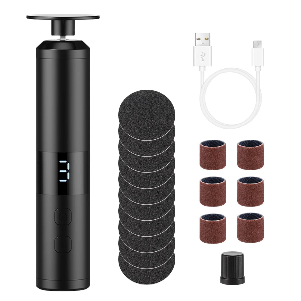 Electric Foot Callus Grinder Rechargeable Foot Predicure Grinding Machine Professional Foot File Sander Heels Dead Skin Remover