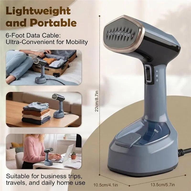 A97G Foldable Travel Steamer For Clothes,1500W Fast Heat-Up EU Plug