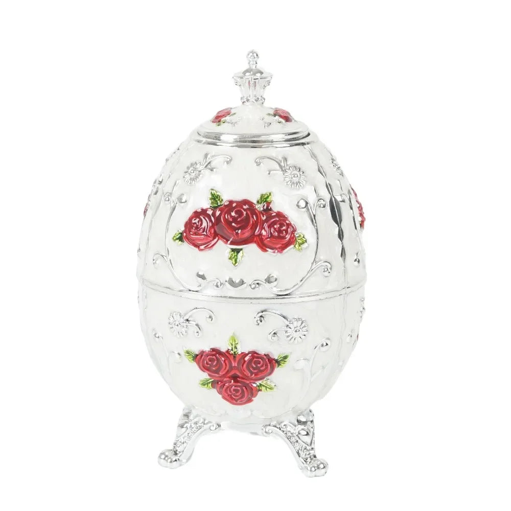 Press Type European Style Toothpick Box Light luxury Sturdy Floral Toothpick Case Rose Pattern Automatic Toothpick Dispenser