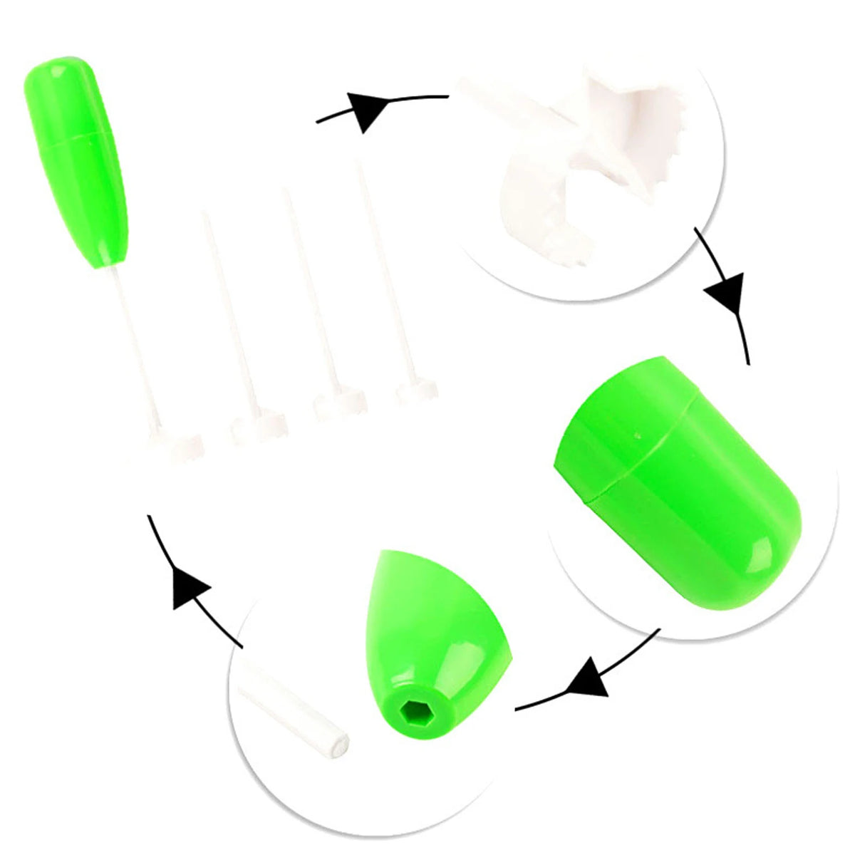 4 In 1 Fruit Vegetable Corer Spiral Digging Vege Drill Veggie Corkscrew Carver with 4Pcs Replaceable Head Spiralizer Cutter Tool