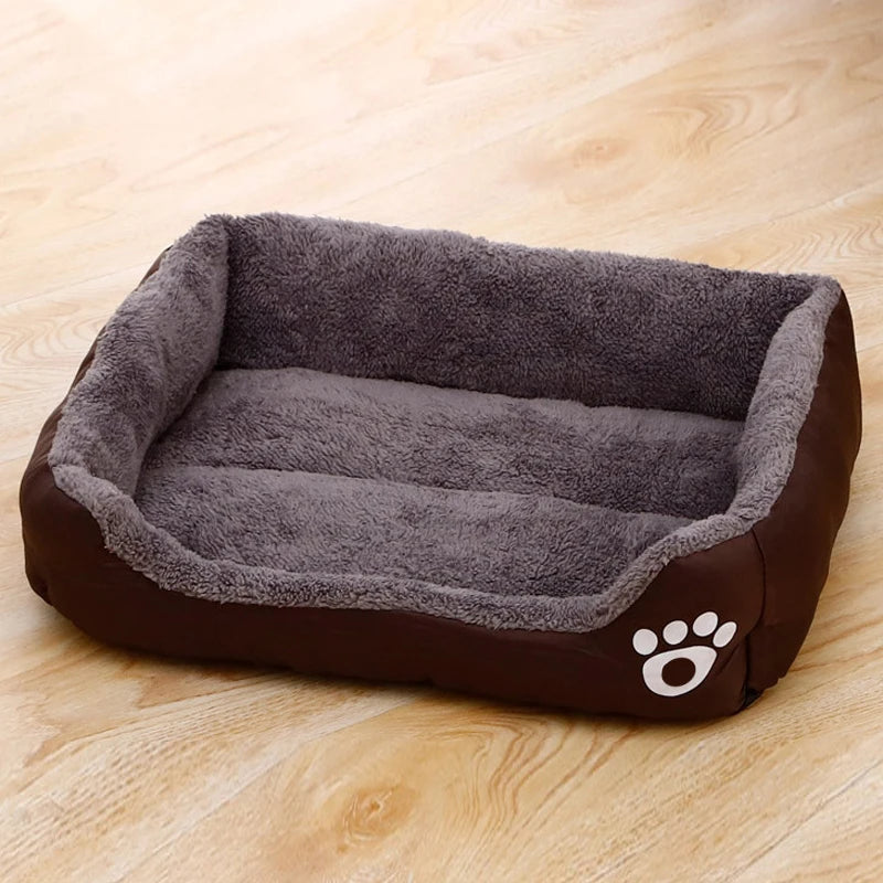 Plush Black Dog Bed